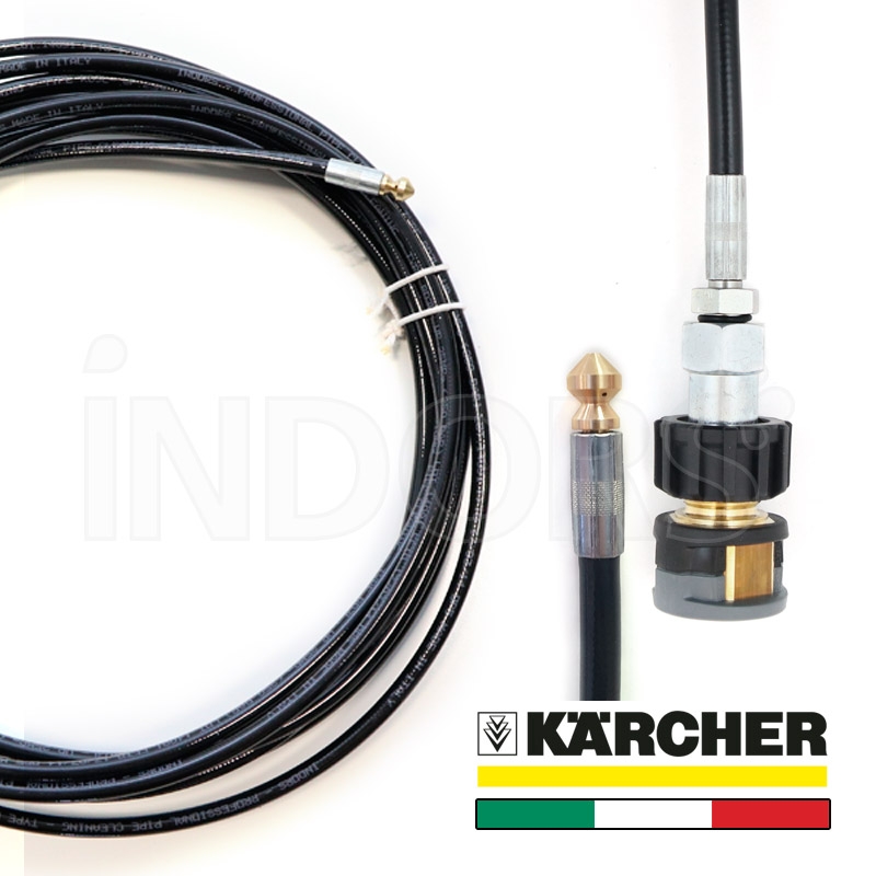 Sonda Sturatubi Black+Decker Per Idropulitrici 10m - Accessorio Per Liberare Tubi Intasati Con Getto Alta Pressione - Foto 2