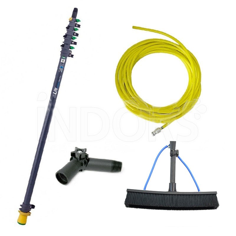 Kit Asta Bandiera Telescopica Da Esterno 4,9 M (16 Ft) In Alluminio Con Bandiera USA - 4 Clip Rotanti A 360° - Antiruggine