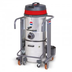 BIEMMEDUE MT 40 - Aspirapolvere Aspiraliquidi Industriale 3 Motori Fusto Acciaio Inox