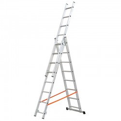 Gierre Modula AL410 - Scala Trasformabile Tripla - Multifunzione in Acciaio