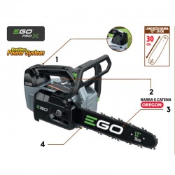 EGO CSX 3000 - Motosega da Potatura 30 cm - Barra e Catena Oregon