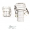 Genmac 40197 - Kit Raccordi Alluminio 2’’ Ø 50 mm