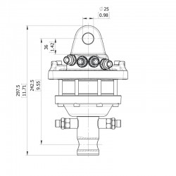 Baltrotors GR30 - Rotatore 30 kN + Flangia - per Pinze Forestali MHS