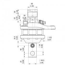 Baltrotors GR30 - Rotatore 30 kN + Flangia - per Pinze Forestali MHS