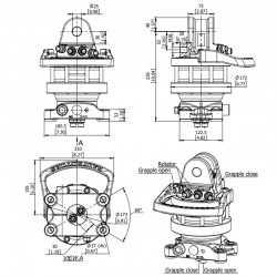 Baltrotors GR463 - Rotatore con Flangia 4 Fori - 45 kN per Pinze Forestali MHS