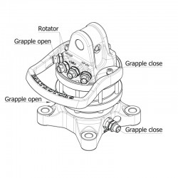 Baltrotors GR30PF - Rotatore con Flangia 4 Fori - 30 kN per Pinze Forestali MHS