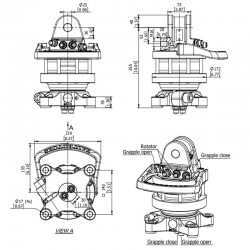 Baltrotors GR465 - Rotatore con Flangia 4 Fori - 45 kN per Pinze Forestali MHS