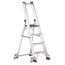 Svelt Regina 4WD SREGILWD04 - Scala in Alluminio 4 Gradini - con ruote UNI EN131