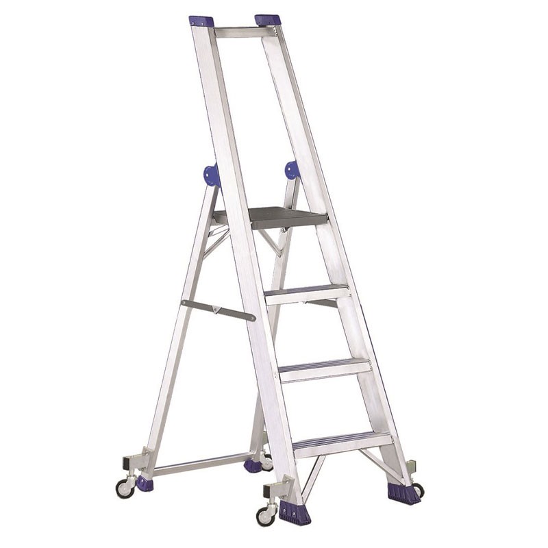 Svelt Regina 4WD SREGILWD04 - Scala in Alluminio 4 Gradini - con ruote UNI EN131