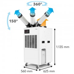 Trotec PT 5300 SP 1210001058 - Climatizzatore Spotcool 3 canali