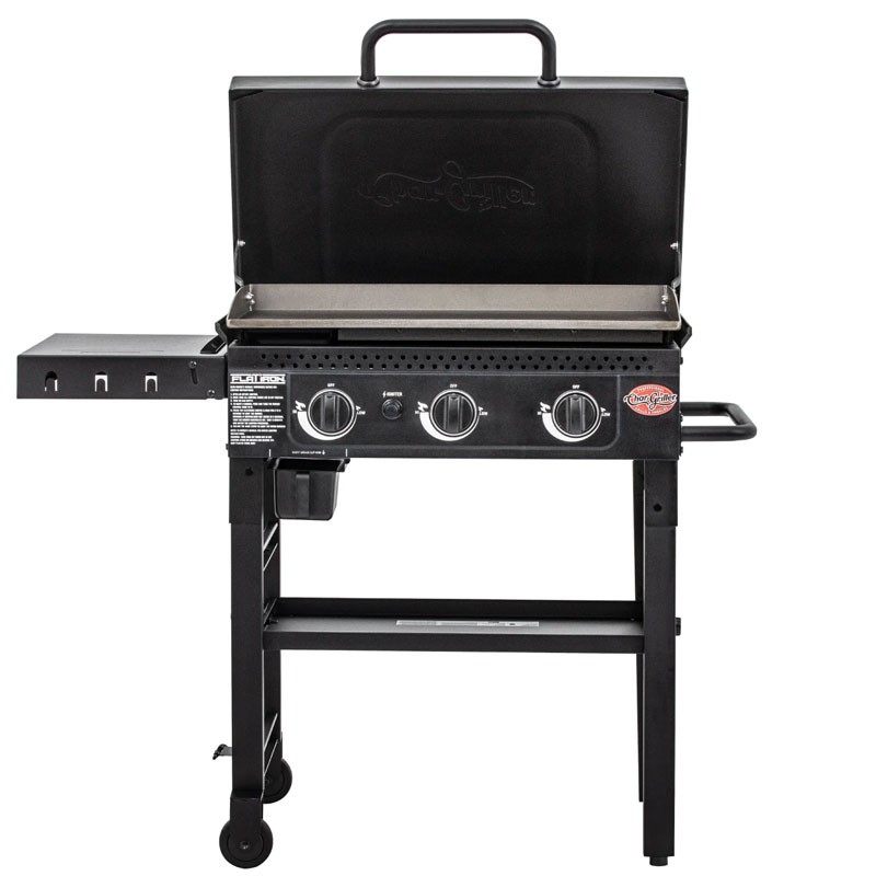 Char-Griller Flat Iron 3 Burner 3100007 - Griglia a gas barbecue con 3 fuochi indipendenti
