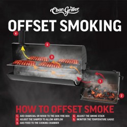 Char-Griller E82424 Side Fire Box - Griglia Affumicatrice Laterale e Griglia da Tavolo Portatile 3100009