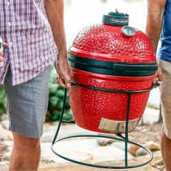 Kamado Joe Joe JR. - Grill a Carbone e Affumicatore modello KJ13RH con Supporto in Ghisa 3100201