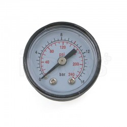 Abac 1127110003 - Manometro per Compressori Aria IN ALLUMINIO Attacco 1/8'' Pressione max. 16 bar