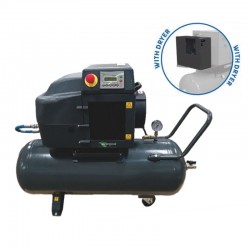 KTC Compack 3 90 L + E 1860323509 - Compressore a Vite Professionale 380 L/min con Essiccatore