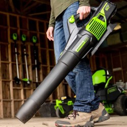 Greenworks GD60ABK4 Soffiatore a Batteria con Batteria 4 Ah + Caricatore inclusi