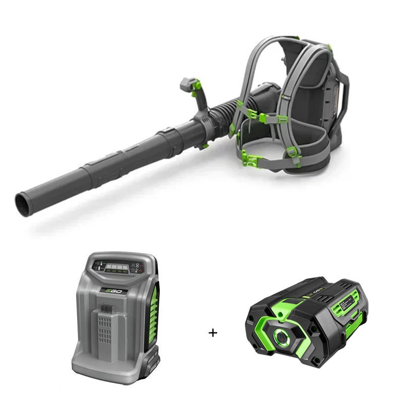 EGO LB 6002 E - Kit PROMO Soffiatore a zaino - Batteria 5 Ah + Caricabatteria Rapido