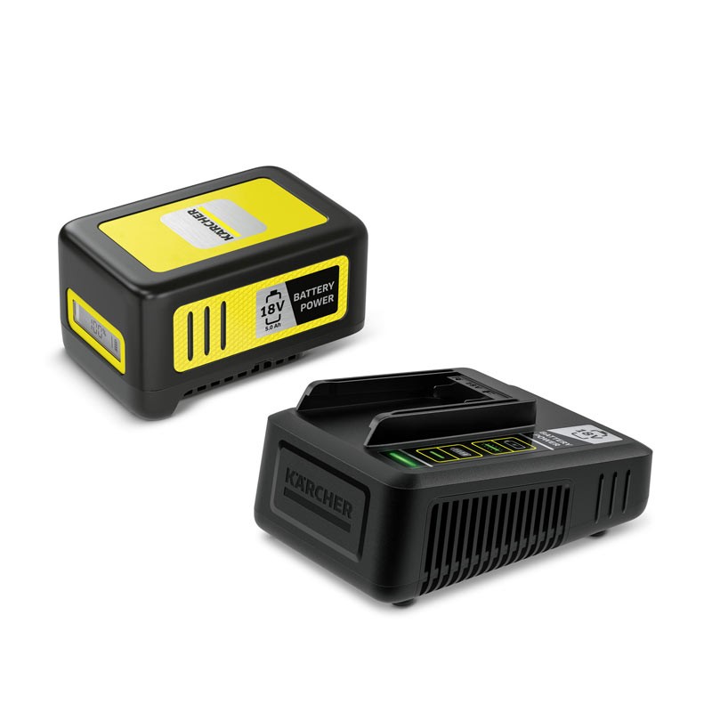 Karcher Kit Battery 18/50 + Caricabatterie Rapido 2.445-063.0 per Macchine Karcher 18V