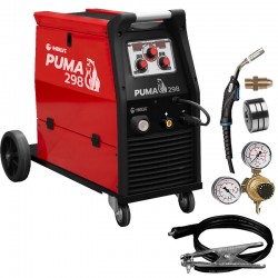 Helvi PUMA 298 - 99825016K Saldatrice Inverter Multiprocesso Carrellata + Kit Accessori
