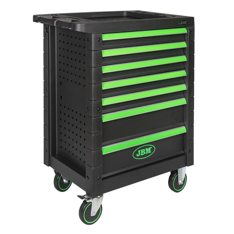 JBM 53904 - Carrello a 7 Cassetti con Assortimento 172 Utensili CrV