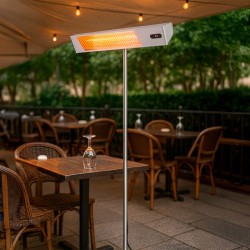 Sined Caldo IRA-INOX Palo WiFi - Lampada Infrarossi IR-A con Telecomando e WiFi