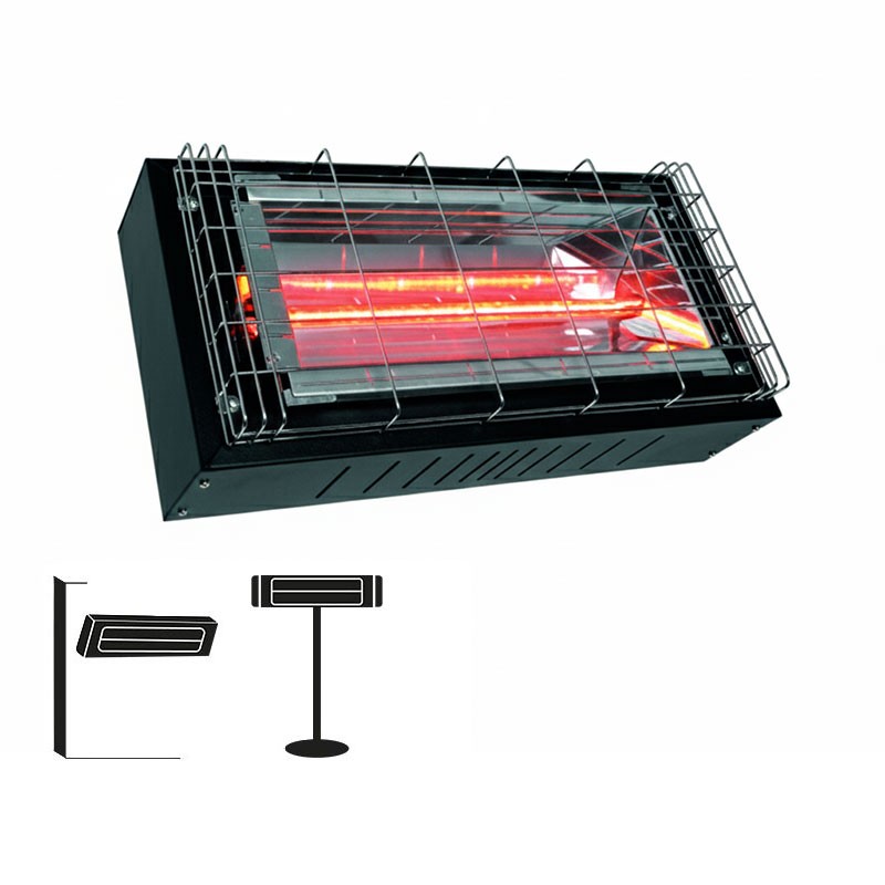 GH 2000 Pratik Nero - Riscaldatore Professionale Infrarossi