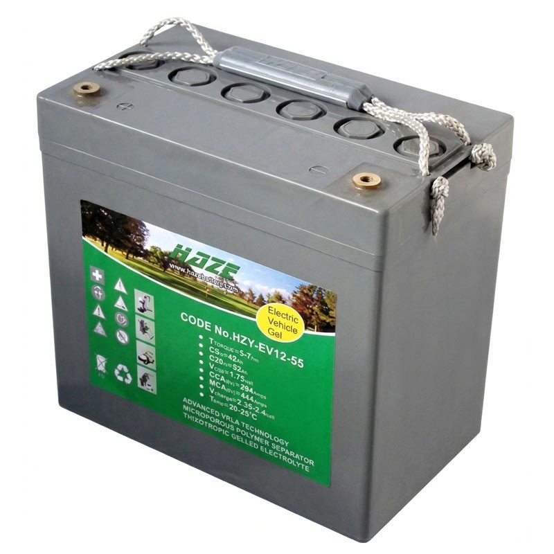 Accu Italia HZY12-55EV 7715120055 - Batteria Gel 12V 59,7Ah per Veicoli Elettrici e Professionali