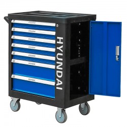 Hyundai 59005 - Carrello Porta Attrezzi 7 Cassetti 298 Attrezzi Inclusi