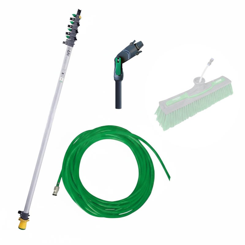 Unger Kit Asta Alluminio 6 m - NGC15 + Tubo DLS25 - Spazzole Unger a scelta