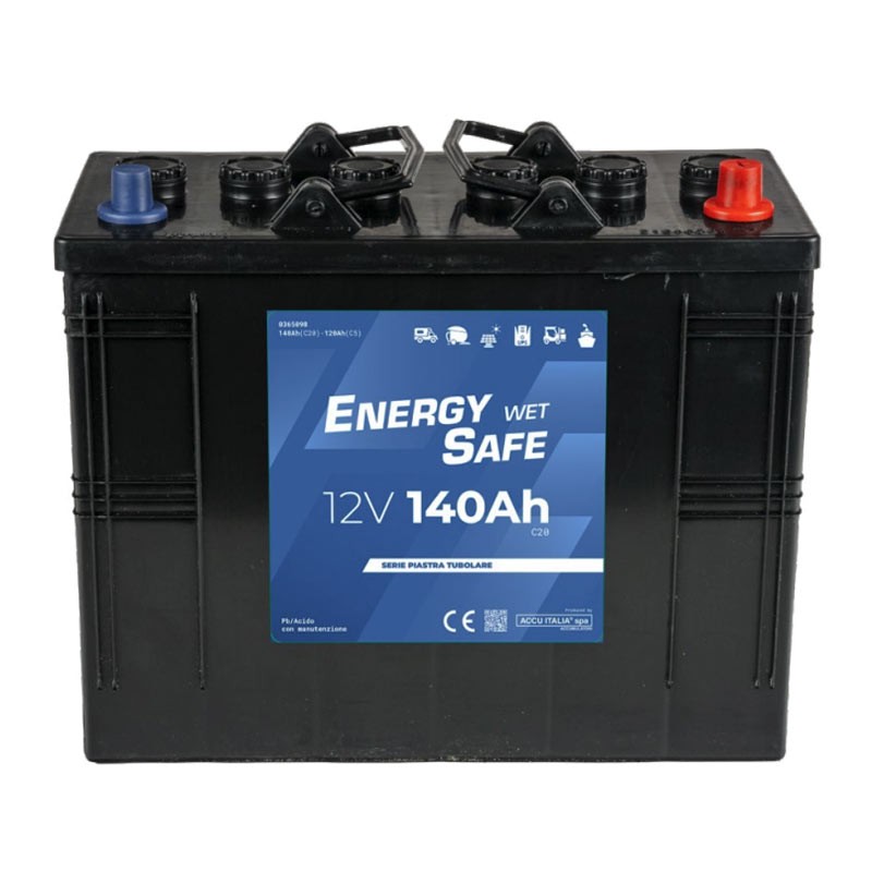Accu Italia ES12140T 0365098 - Batteria al Piombo-Acido 12V 140 Ah per Attrezzature Elettriche