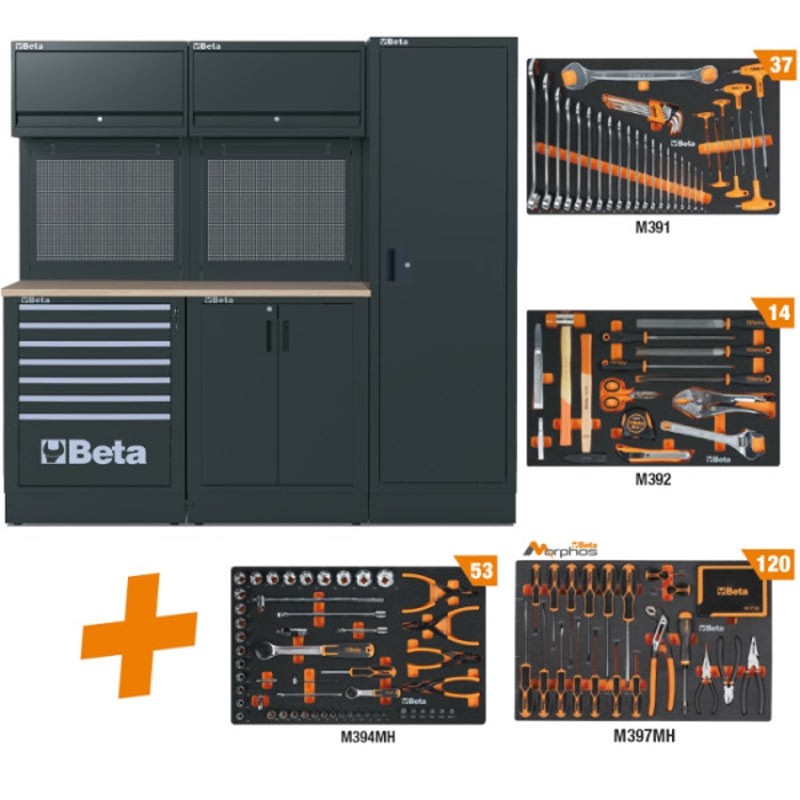 Beta RSC50 2.0 D - Piano di Lavoro Officina - 224 Attrezzi Industria Inclusi