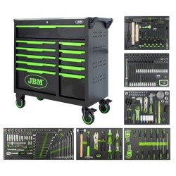JBM 54725 - Carrello Portautensili Professionale - 11 Cassetti Set 332 Utensili