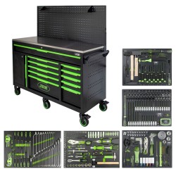 JBM 54724 - Carrello Officina Professionale - 332 Utensili Inclusi