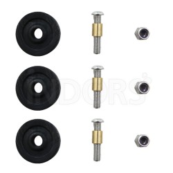 Lavor 10001-09876 / 6.505.0082 - Kit 3 Ruotini Ricambio per Quick 36 e Dynamic 45