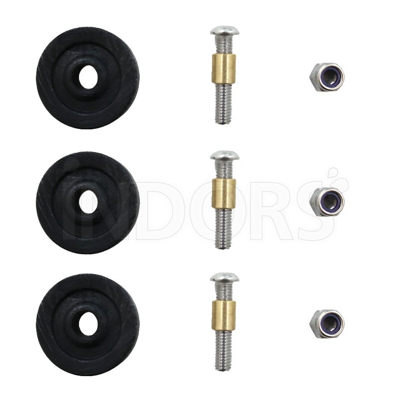 Lavor 10001-09876 / 6.505.0082 - Kit 3 Ruotini Ricambio per Quick 36 e Dynamic 45