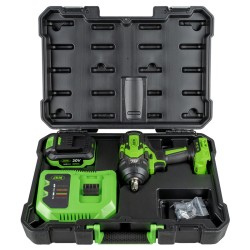 JBM SERIE599 - Kit Completo di Avvitatore Pneumatico Brushless a Batteria 1/2” 1000NM con valigetta (Art. 60051C)