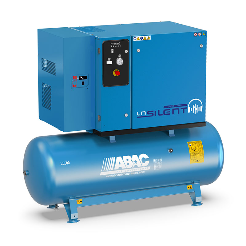 ABAC LN2 B6000 500 T7.5 - 500 L Silenced Compressor with Dryer