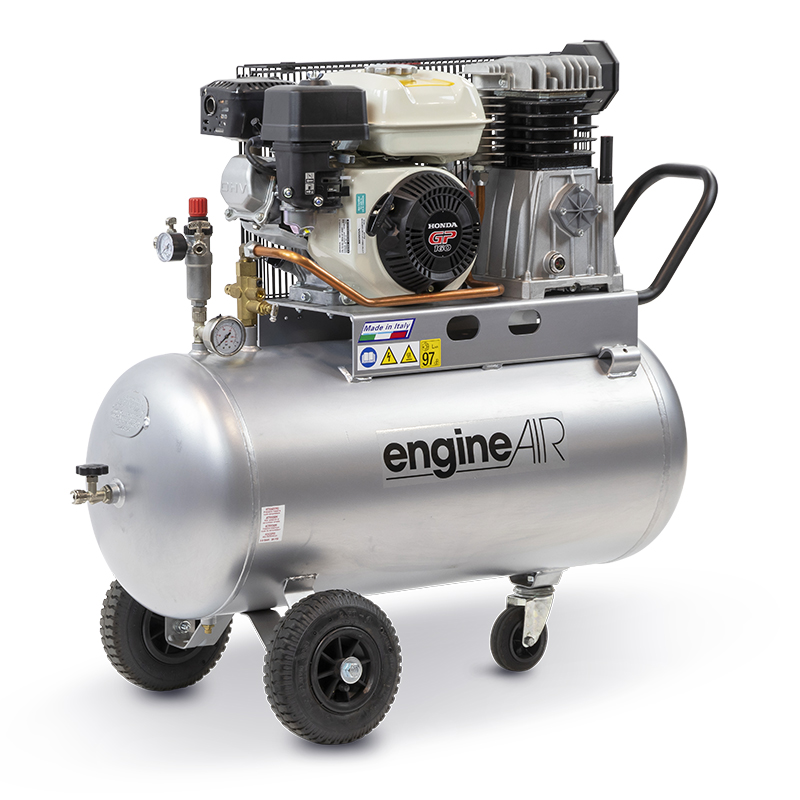 ABAC EngineAIR 4/100 and 5/100 Petrol - 100 L Petrol Compressor with Honda GP 160 Engine