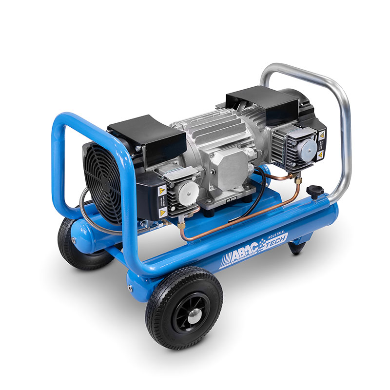 Abac Tech Pro ATF-S 4 5+5 10 - Continuous Cycle Air Compressor 10 bar 4 HP with 5+5 L Tank