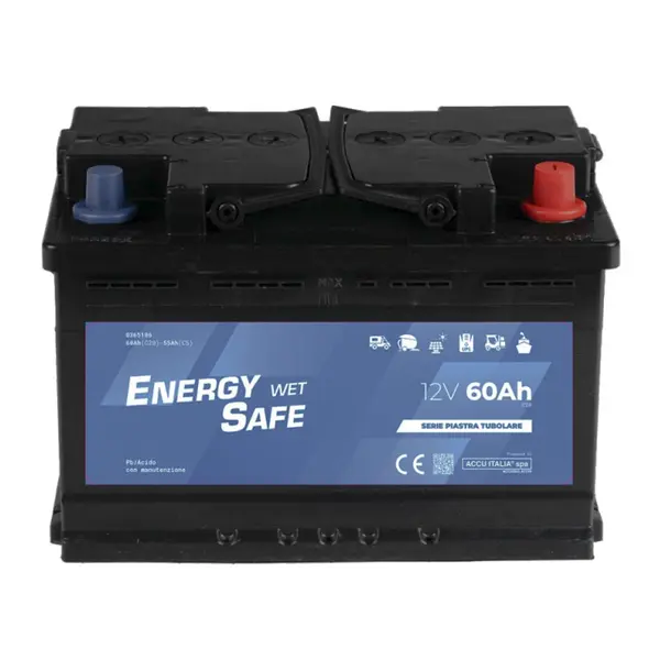 Accu Italia ES12060T 0365106 - Batteria al Piombo-Acido 12V 60 Ah per Macchine Elettriche