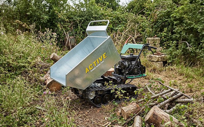 Brouette motorisée chenillée Active 1600 avec benne basculante - Capacité 600 kg
