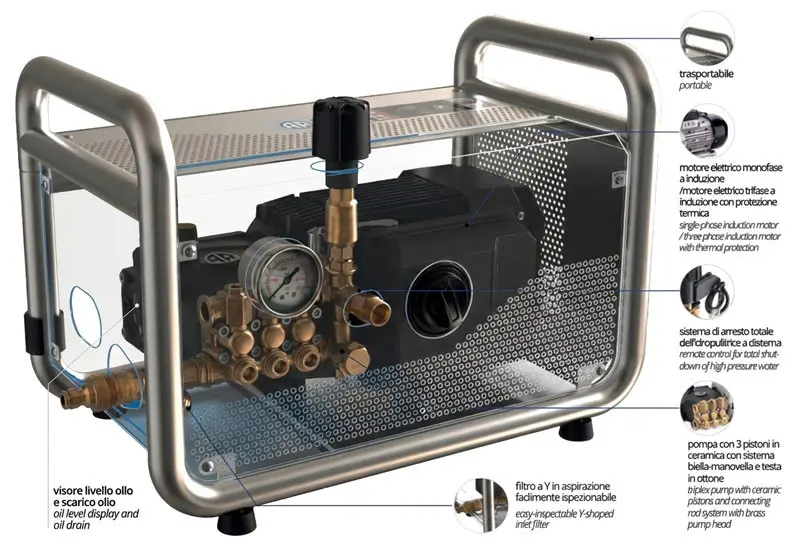 Annovi Reverberi 1220 Dual Pro 15859 - Idropulitrice Professionale ad Acqua Calda 200 bar