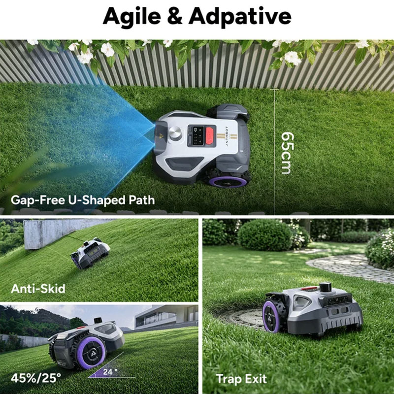Anthbot M5 Pro - Robot Rasaerba senza filo perimetrale con 360° LiDAR + RTK & NetRTK + Dual Vision AI