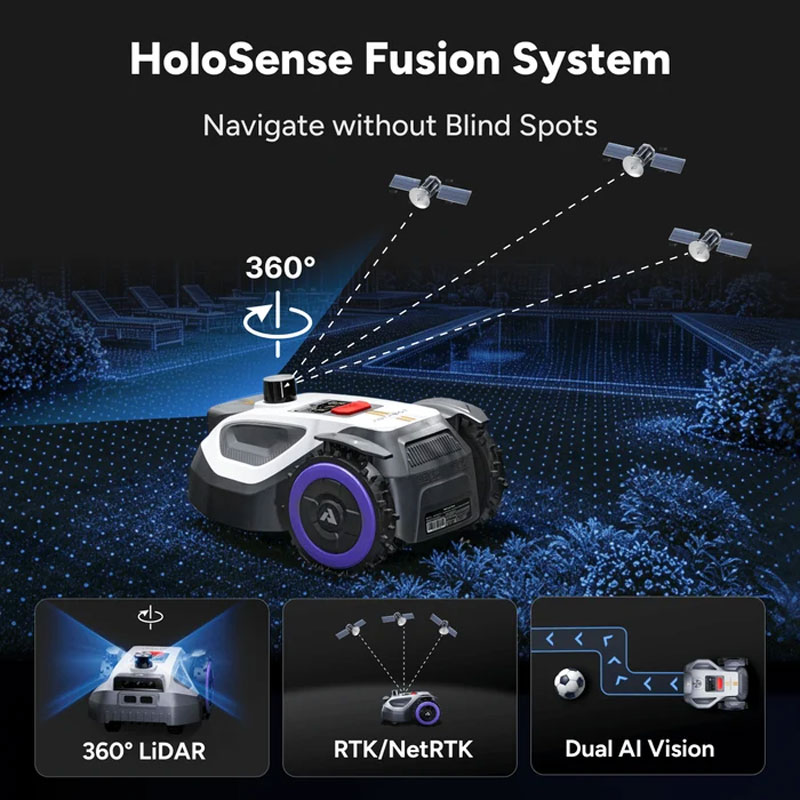 Anthbot M5 Pro - Robot Rasaerba senza filo perimetrale con 360° LiDAR + RTK & NetRTK + Dual Vision AI