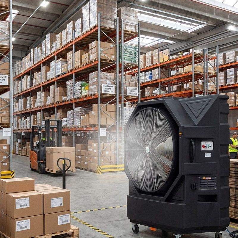 Art-Eco ECOOL 48P - Refroidisseur d'air industriel mobile pour grands espaces