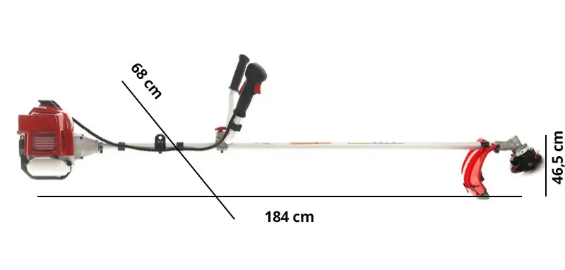 dimensioni decespugliatore Attila ATJ 53-W Kawasaki