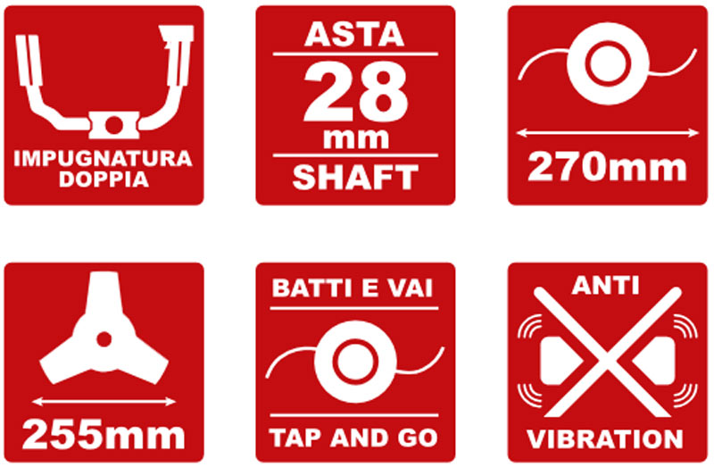 Attila AT 53-Z 064670 - 52 cc Petrol Backpack Brushcutter