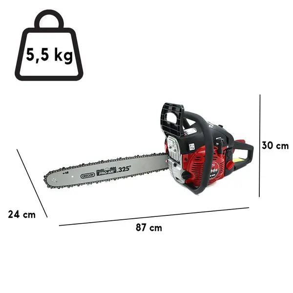 Attila ATM 4645 - Motosega a Scoppio 45,8 cc Dimensioni