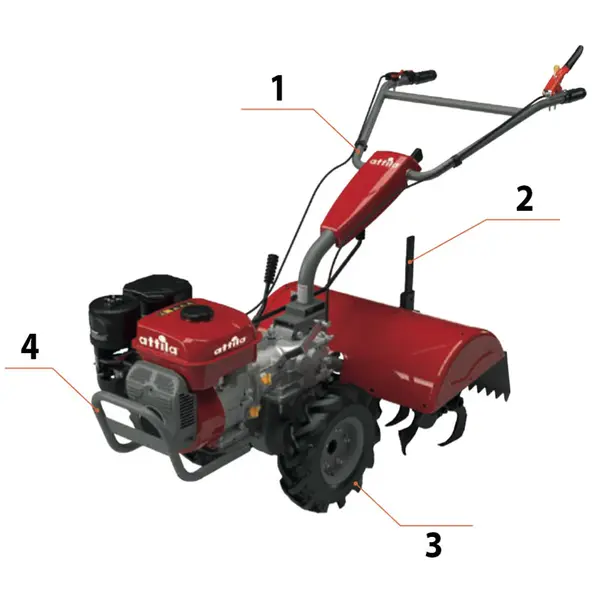Attila ATMC 5420 067110 - Motocoltivatore Professionale a Scoppio Motore Weima 212 cc