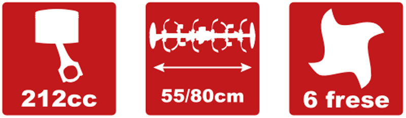 Attila ATMZ 6020 067080 - Professional Petrol Tiller with 212 cc Weima Engine